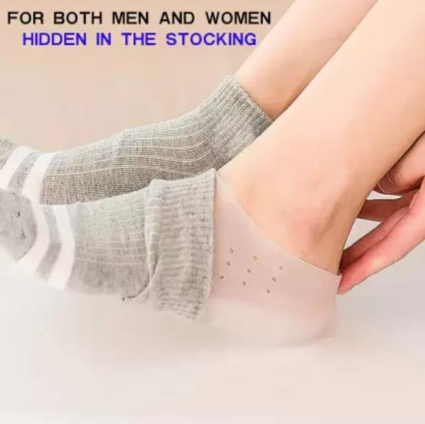 Invisible Silicon Height Booster Socks Heel FOR MEN AND WOMEN